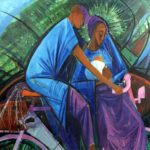 Image: An oil on board painting titled The Flight by Yusuf Adebayo Cameron Grillo, one Nigeria's foremost artists